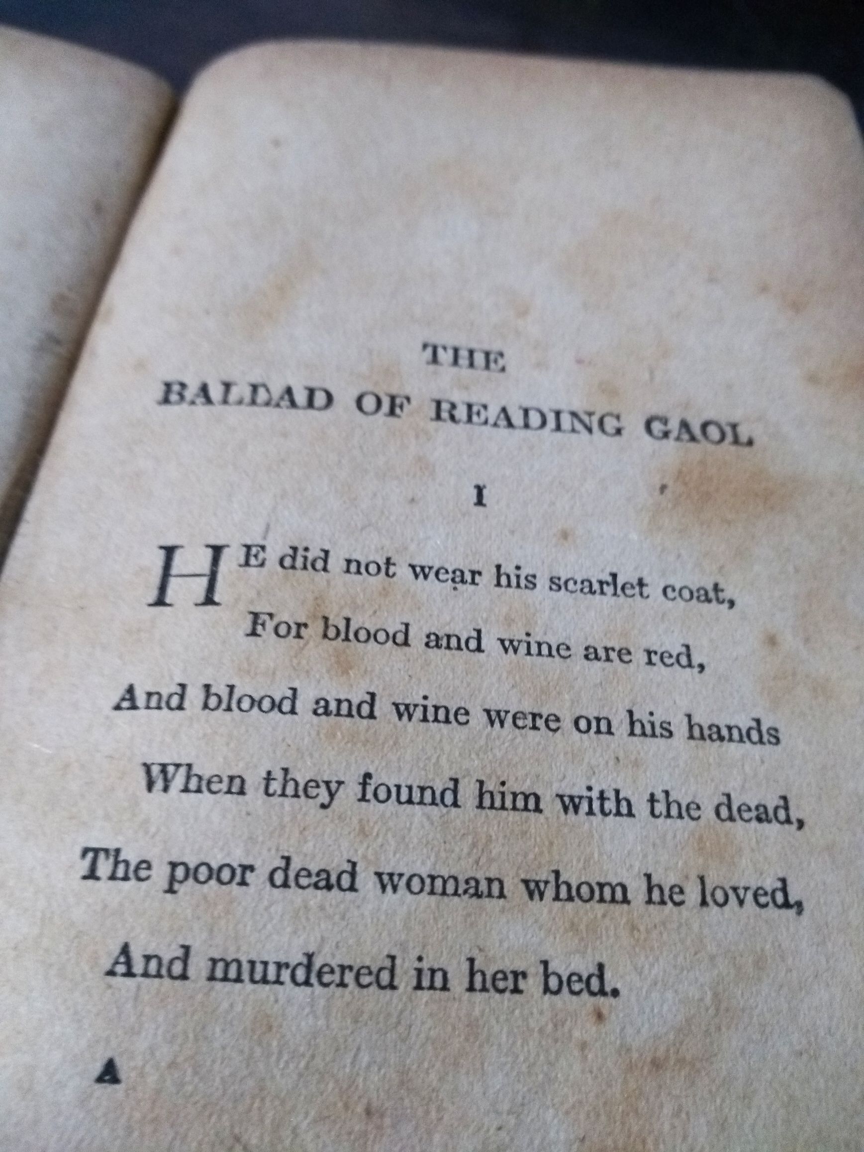 Edição de 1921 do poema, editado por Robert Ross (foto minha, eu tenho o livro)