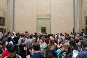 Louvre: Mona Lisa antes do distanciamento social
