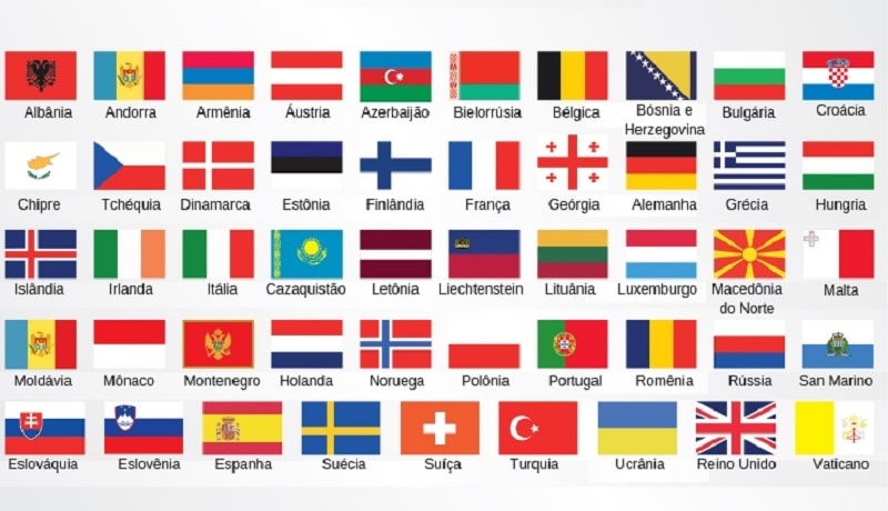 Europa bandeiras